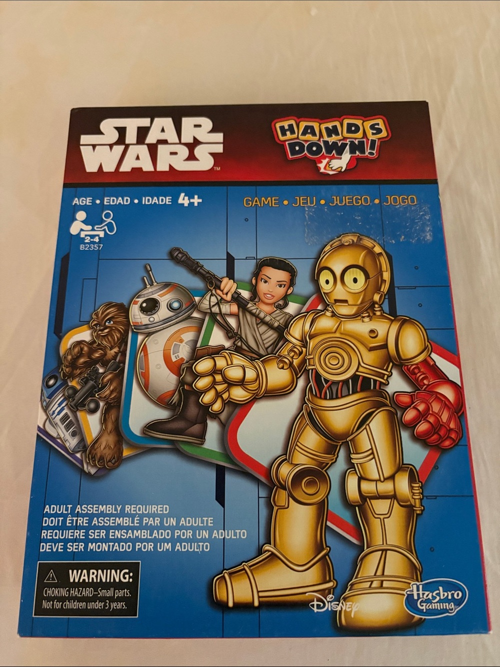 Hasbro Star Wars Hands Down! Game - Gold, Blue, Red